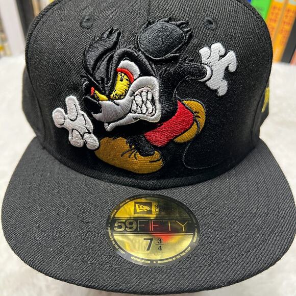 NEW ERA DISNEY MICKEY MOUSE HAT RUNAWAY BRAIN 59FIFTY FITTED HAT 7 3/4 - Picture 3 of 8
